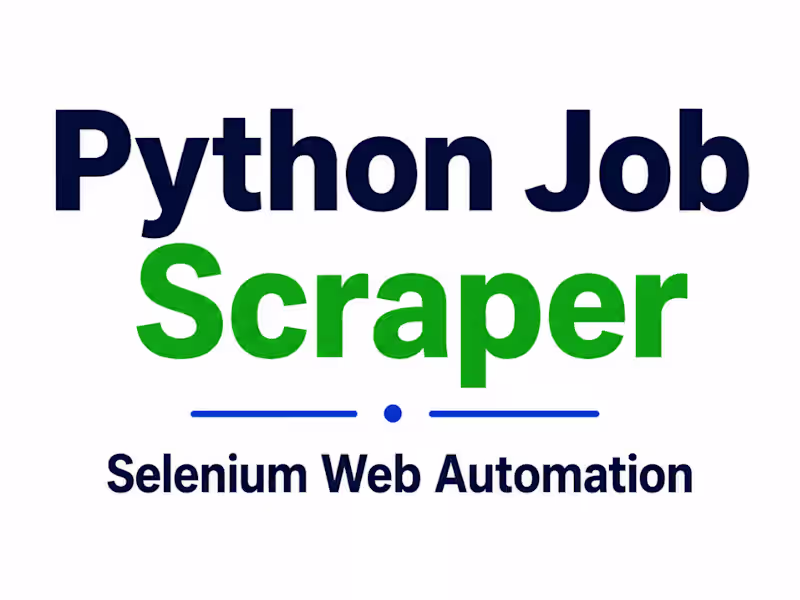 Cover image for Python Job Scraper | Selenium