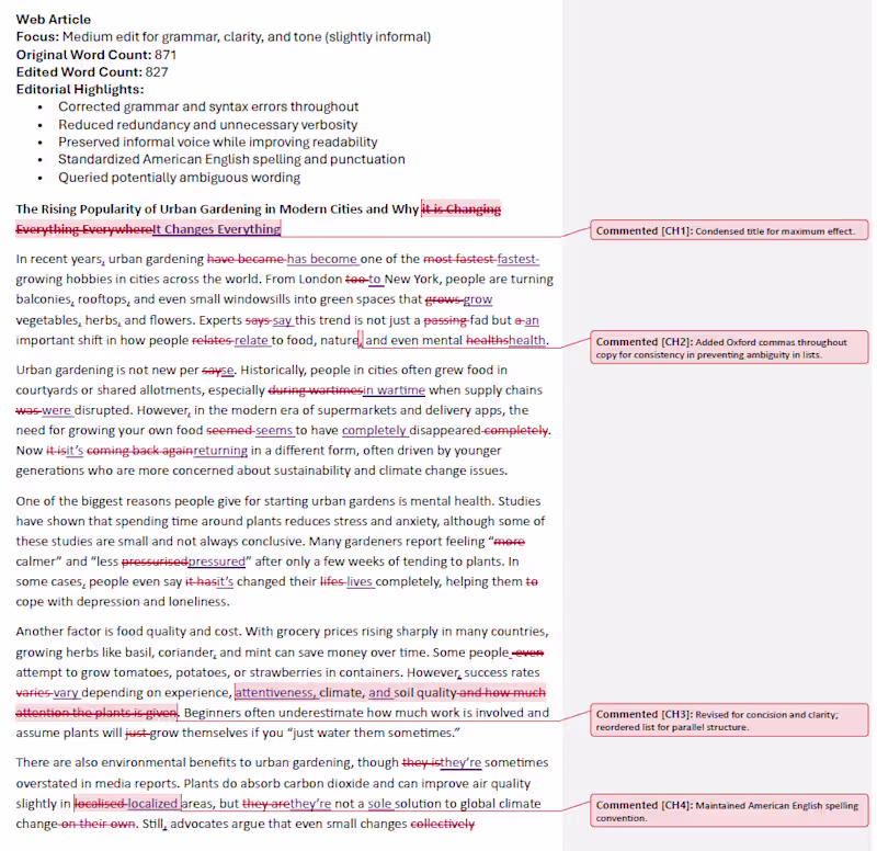 Cover image for Web/Blog Article copy edit

Editorial Highlights:
-