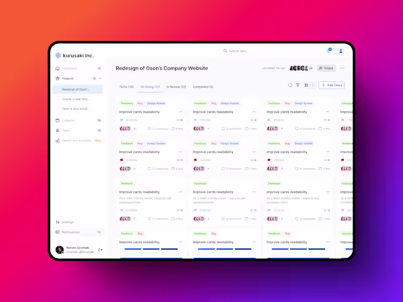 Cover image for TaskFlow — Task Management Dashboard (Concept)