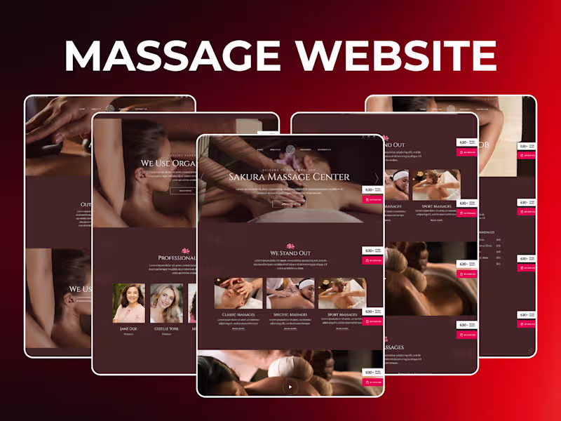 Cover image for PREMIUM MASSAGE WEBSITE