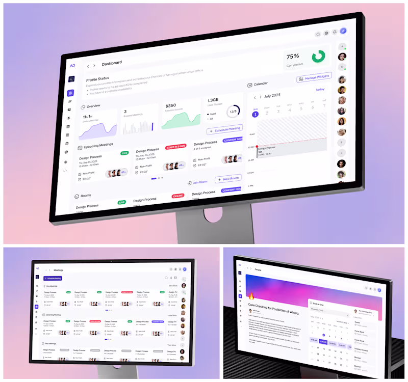Cover image for Virtual Office & Meeting Management SaaS Design