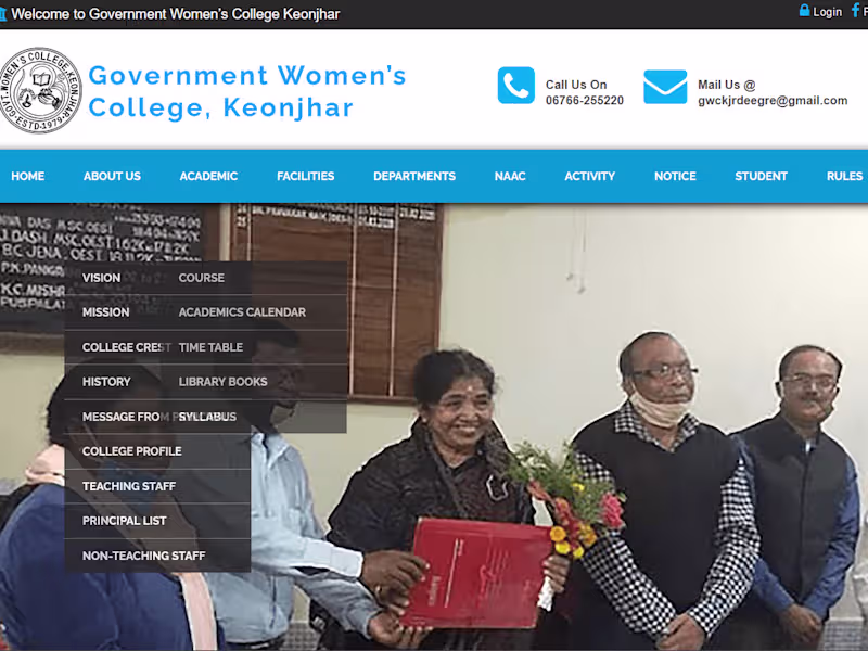 Cover image for Government Women’s College Keonjhar