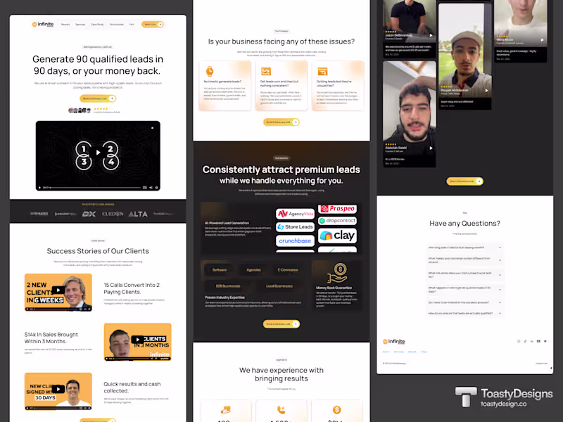 Cover image for Infinite Bookings Landing Page