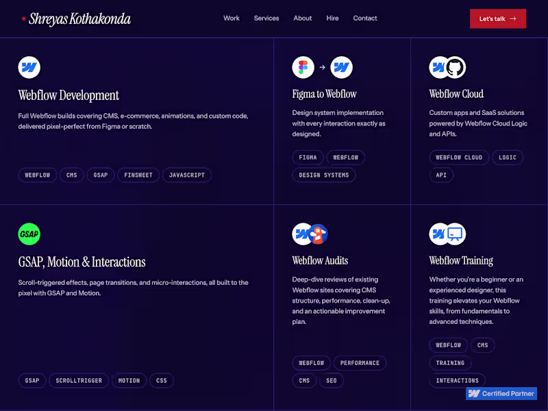 Cover image for Webflow Development