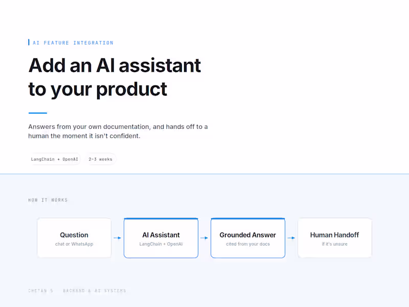 Cover image for Add an AI Assistant or Chatbot to Your Existing Product