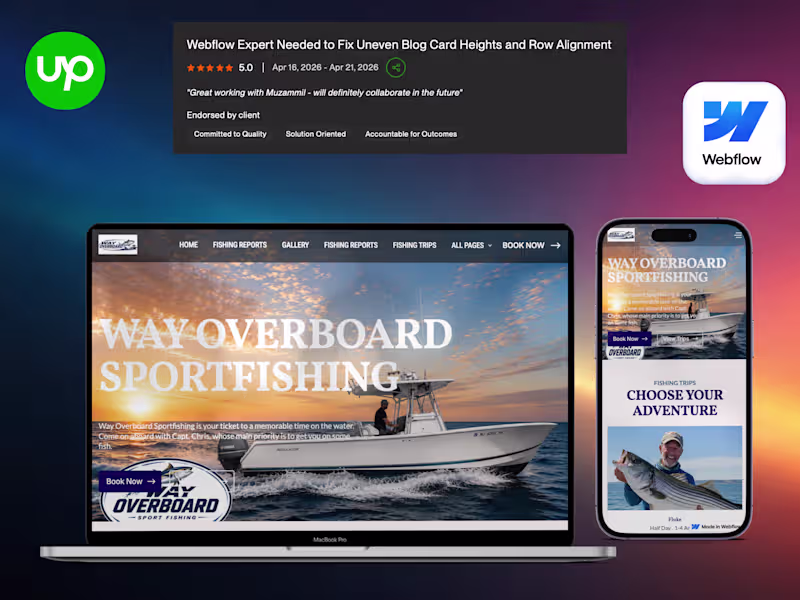 Cover image for Way Overboard Sportfishing | Webflow