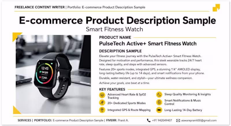 Cover image for E-commerce Product Description Sample