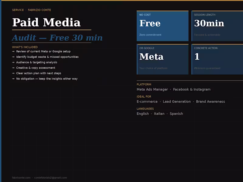 Cover image for Paid Media Audit