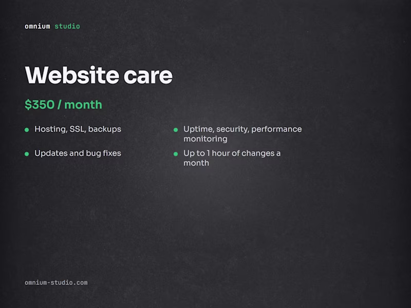 Cover image for Website care