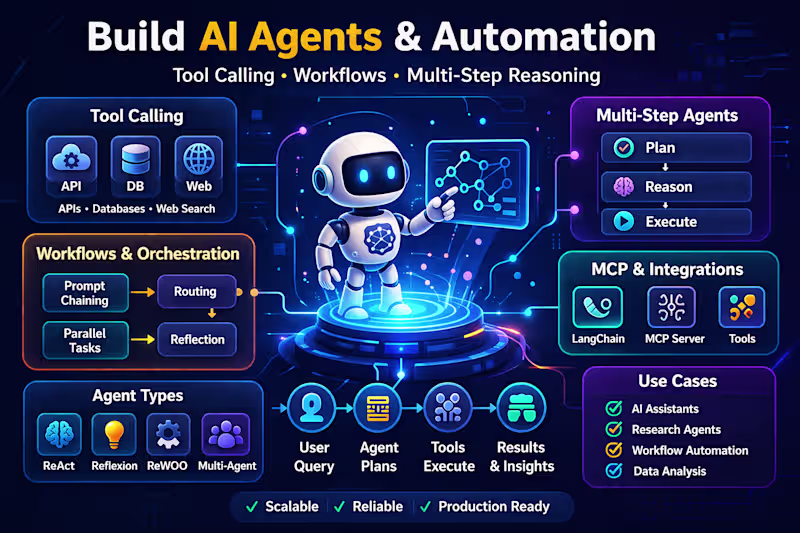Cover image for Build AI Agents (Tool Calling, Automation, Workflows)