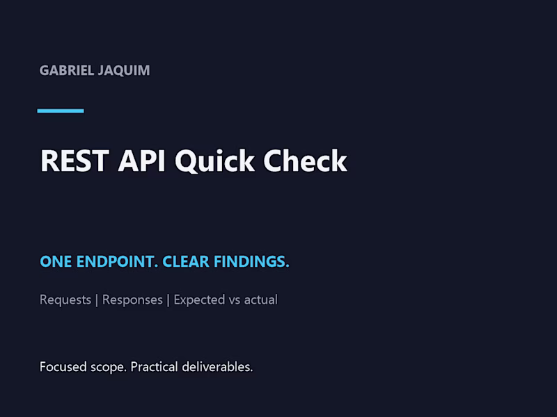 Cover image for REST API Quick Check