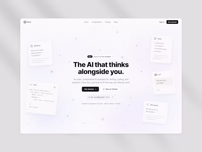 Cover image for Design exploration "Aura", an AI