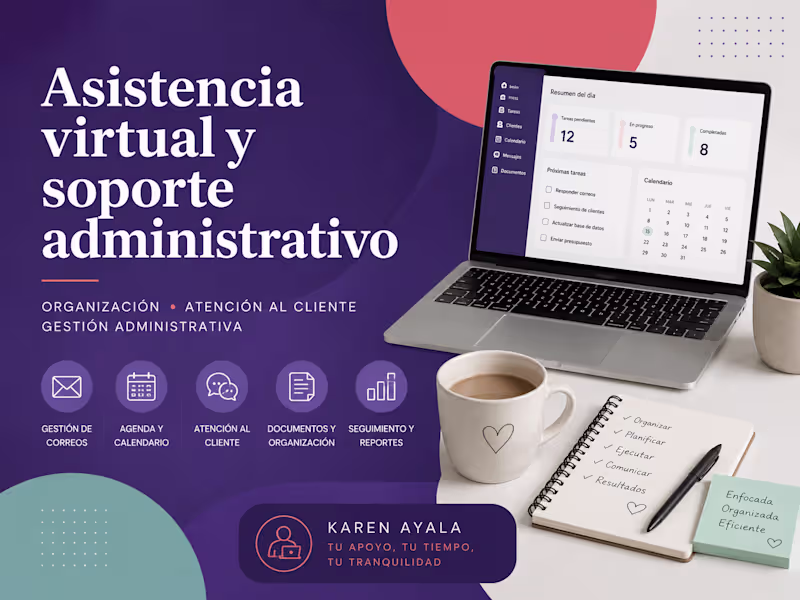 Cover image for Asistencia virtual y soporte administrativo