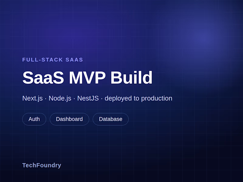 Cover image for SaaS MVP Build (Web)