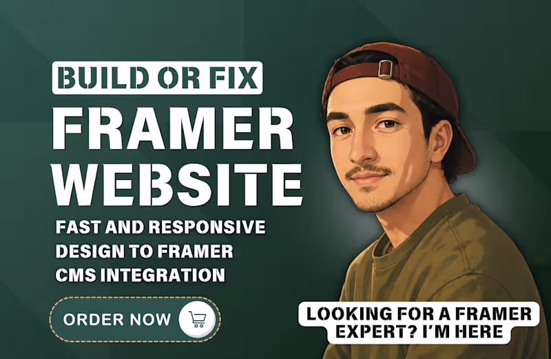 Cover image for Fix Framer Bugs, Responsive Issues, CMS, SEO & Performance