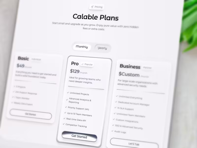Cover image for Security Section & Pricing Section