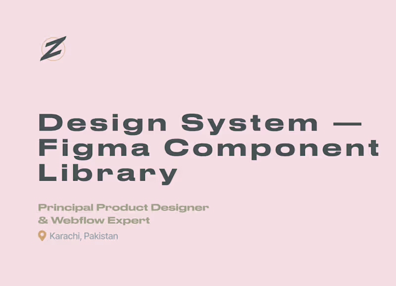 Cover image for Design System — Figma Component Library