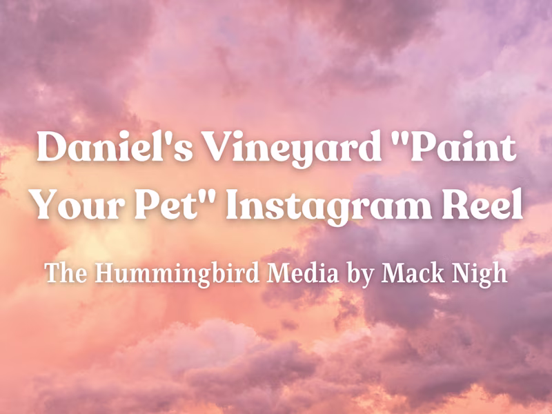 Cover image for Daniel’s Family Vineyard on Instagram: "Paint Your Pet"