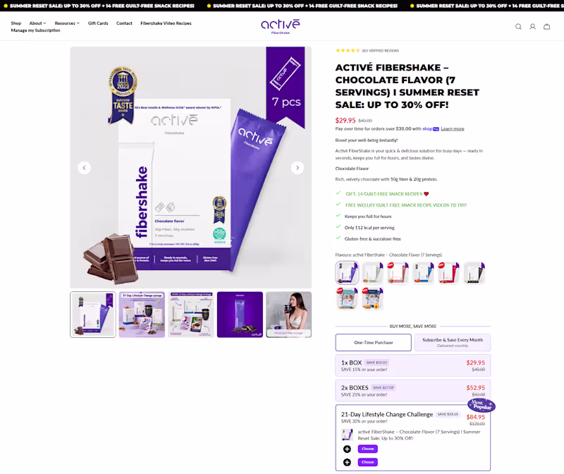 Cover image for FiberShake (DTC Nutrition Brand) –