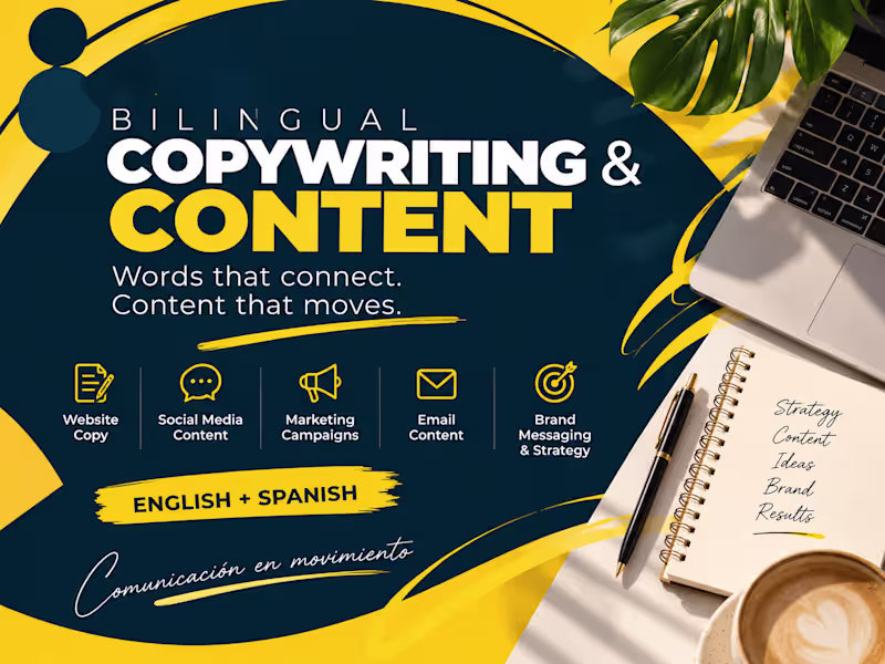 Cover image for Bilingual Copywriting & Marketing Content