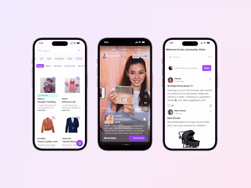 Cover image for Social Media Shopping Mobile App Design