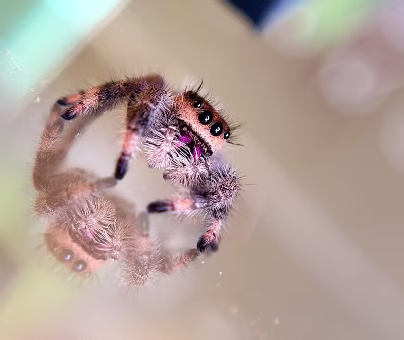 Cover image for Macro photography of jumping spiders