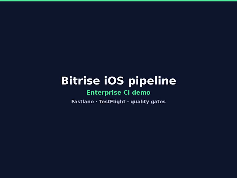 Cover image for Enterprise iOS pipeline on Bitrise