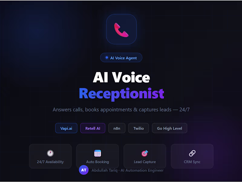 Cover image for AI Voice Receptionist