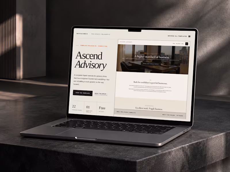 Cover image for Ascend Advisory — Built in Webstudio