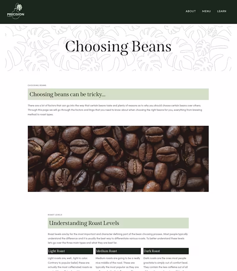 Cover image for Precision Coffee Company