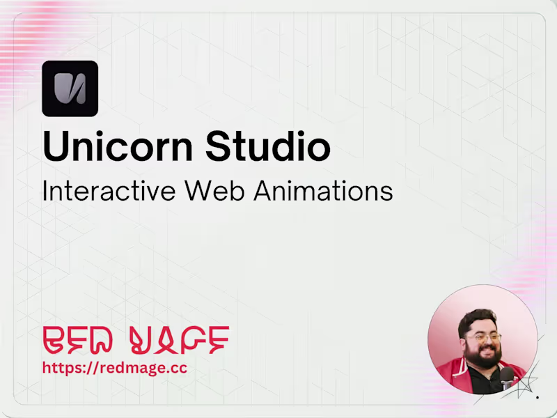 Cover image for Unicorn Studio – Interactive Web Animations