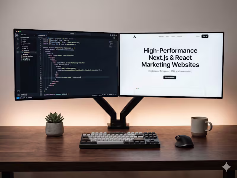 Cover image for High-Performance Next.js & React Marketing Websites