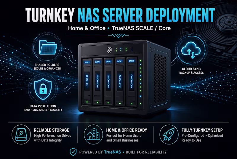 Cover image for 💾 Turnkey Home & Office NAS Server Deployment via TrueNAS