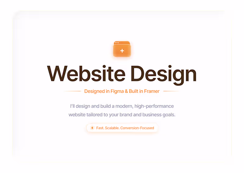 Cover image for Website Design (Designed in Figma & Built in Framer)