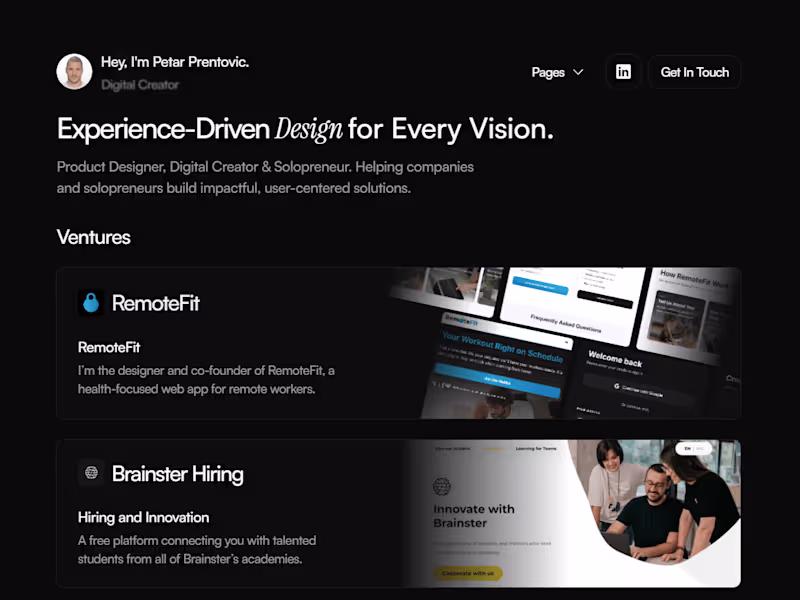 Cover image for Portfolio Website