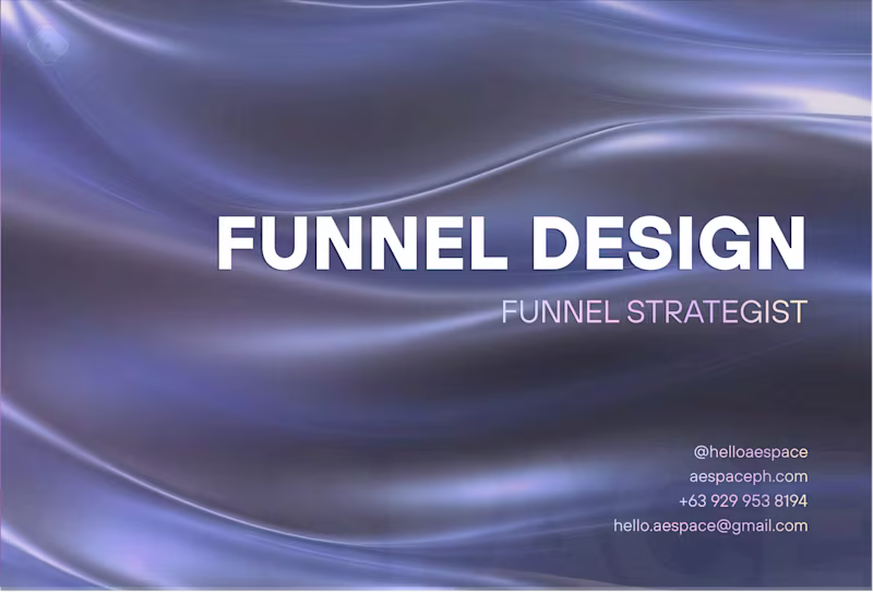 Cover image for Customer Journey & Funnel Design