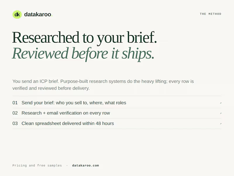 Cover image for How a Datakaroo list is