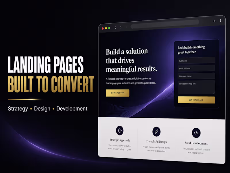 Cover image for Lead-Generating Landing Page for Service Businesses