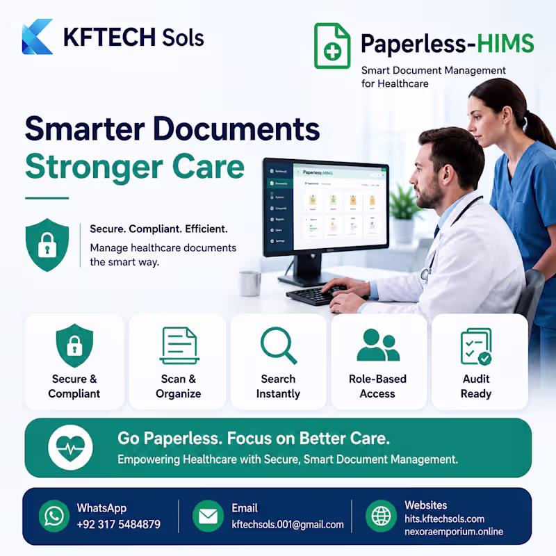 Cover image for Paperless Document Management Software for Healthcare Orgs