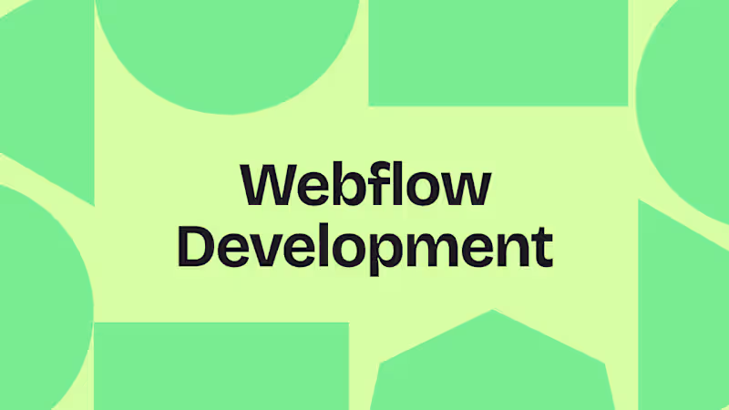 Cover image for Webflow Development: Custom, responsive, & seamless.