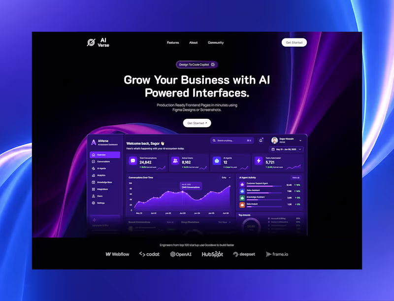 Cover image for AI Copilot Landing Page Design
