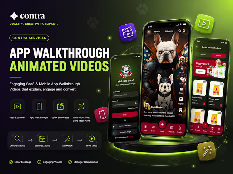 Cover image for App Explainer Ads | App Flow Animated Videos For your Brand 