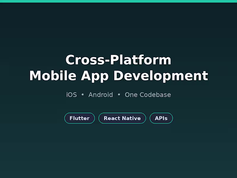 Cover image for Cross-Platform Mobile App Development