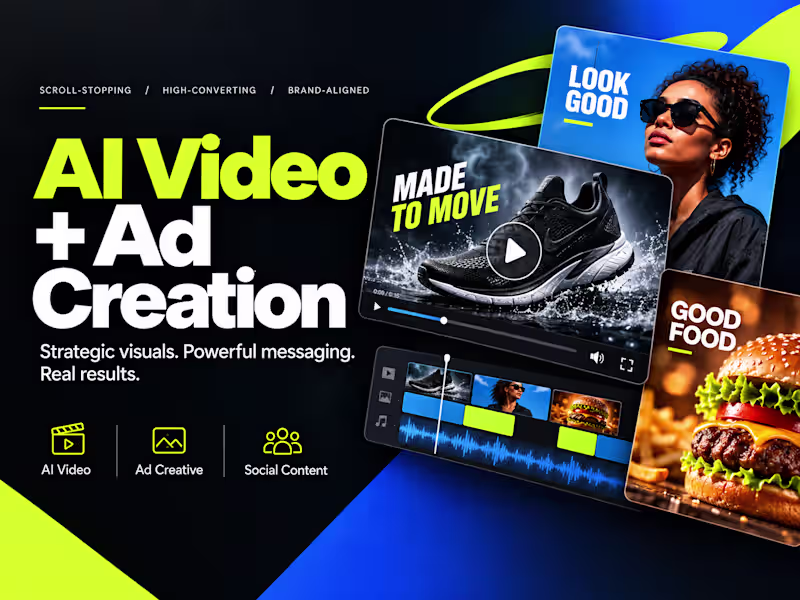 Cover image for AI Video and Ads • Creative Strategy & Production