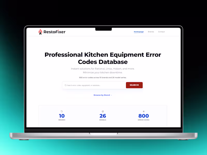 Cover image for RestoFixer: Zero-Bloat B2B Technical Database