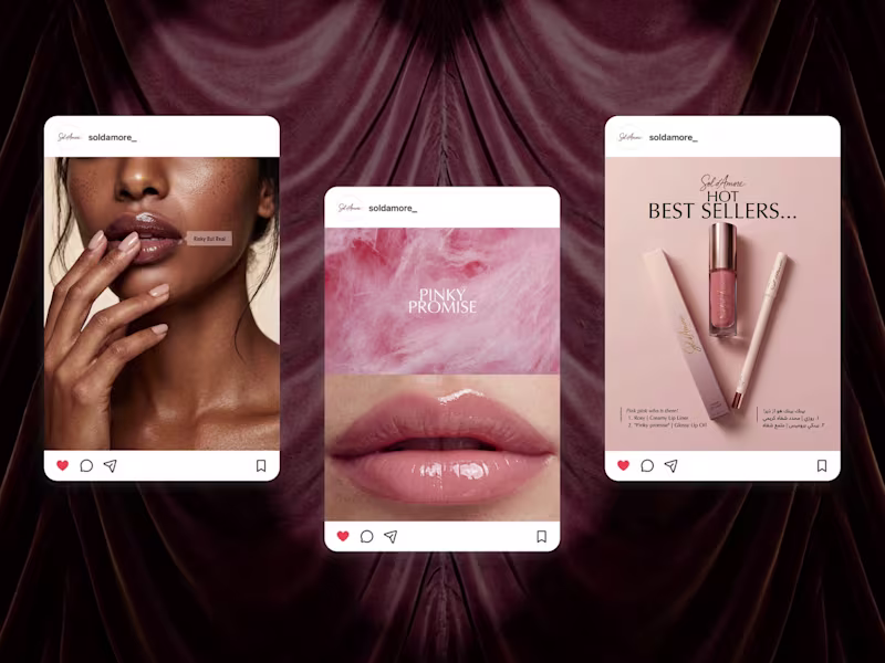 Cover image for Luxury Social Media Branding for Sol d’Amore Cosmetics