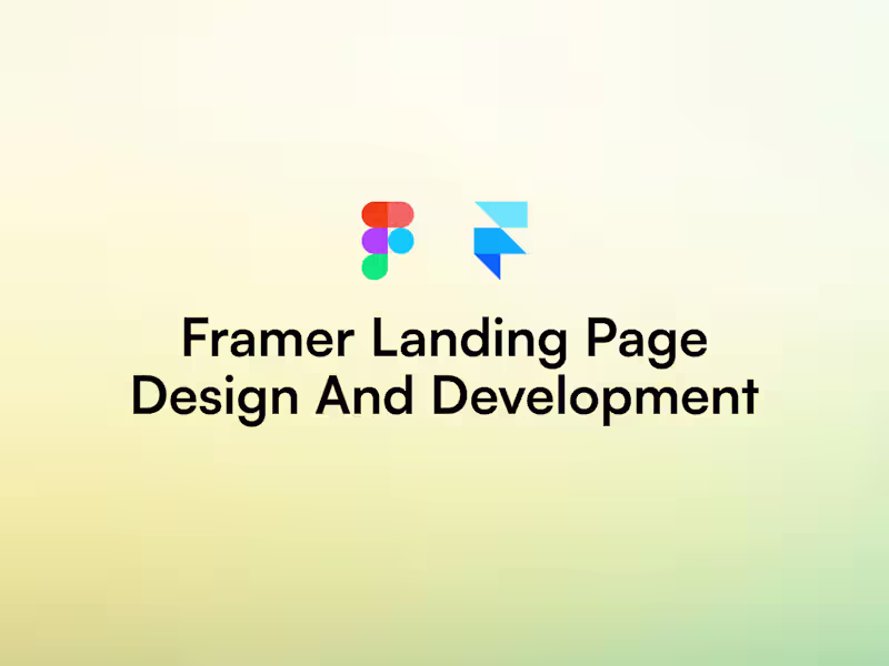Cover image for Framer Landing page Design and Development