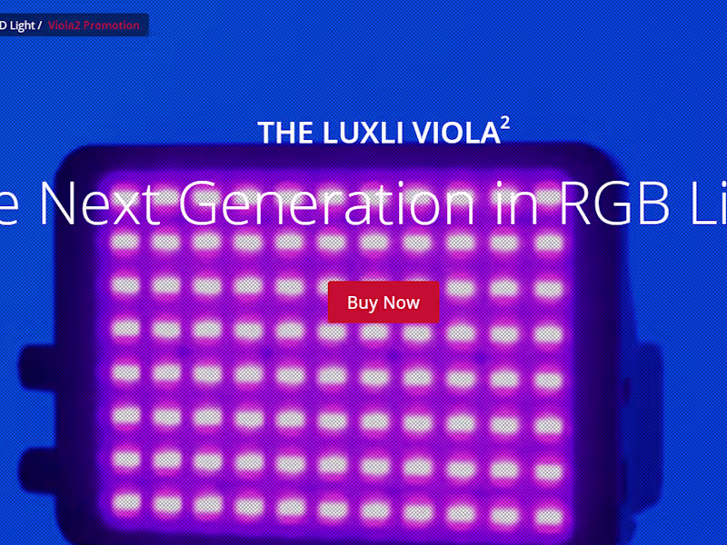 Cover image for Landing Page: Luxli Viola M2 LED Panel