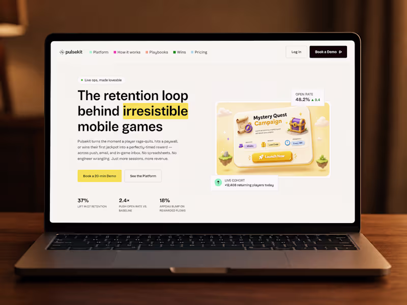 Cover image for Pulsekit: the retention loop behind mobile games