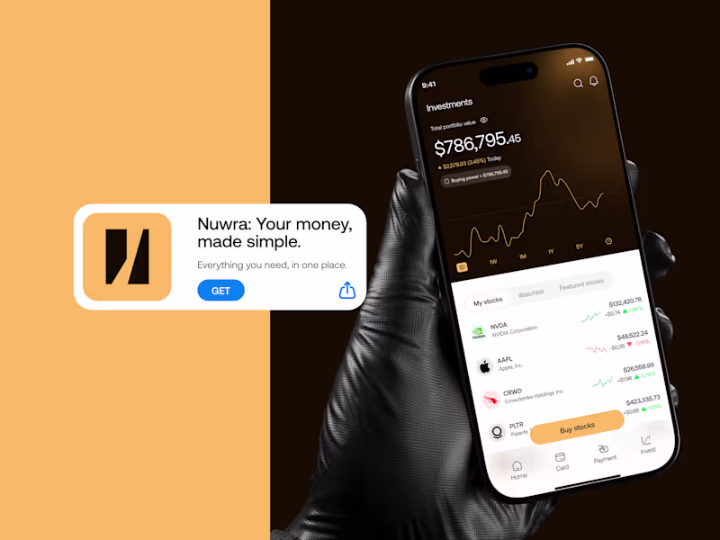 Cover image for Nuwra - Fintech App & Brand Identity